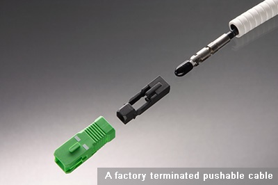 terminated pushable cable